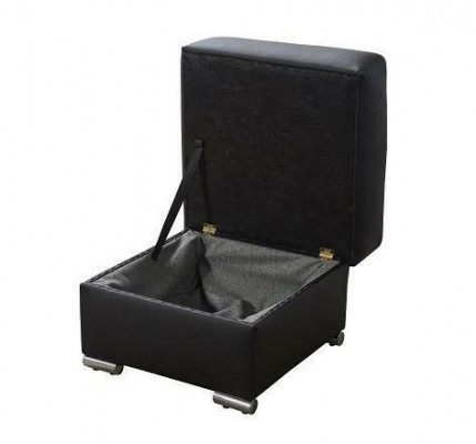 Modern Tabouret Tabourets repose-pieds rembourrés repose-pieds en coin en noir Tabouret Ottoman