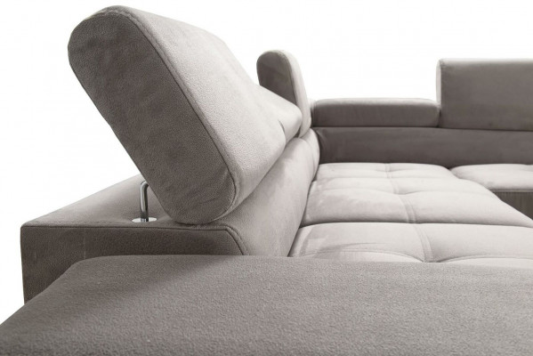 Canapé canapé recouvrement en forme de L Salon Conception Coin Textile Cuir nouveau Beige Luxe