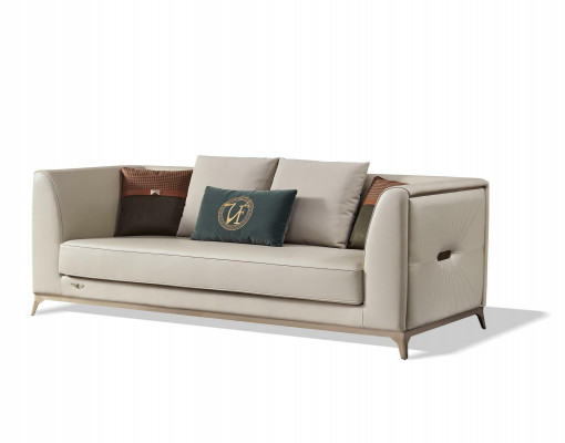 Canapé 2 places de luxe en tissu en cuir Canapé Suite nouvelle deux places
