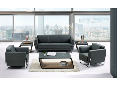 Moderne canapé trois places canapé de bureau siège rembourrage design canapés en cuir
