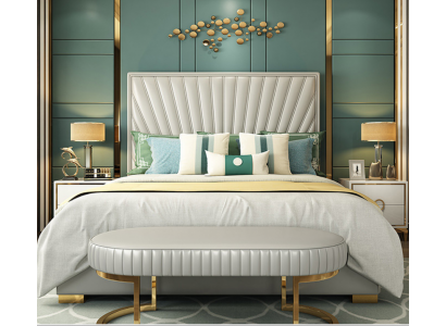 Revêtement de lit Design Luxe Lits Doubles pour Hôtel Chambre de Repos 180x200cm
