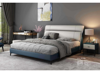 Lits d'hôtel de luxe Design de lit double en bois Mobilier moderne Chambre