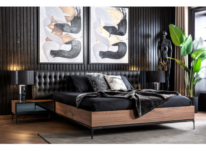 Lit de luxe Lits 160x200 cm Lit double Meubles de luxe dans un style moderne
