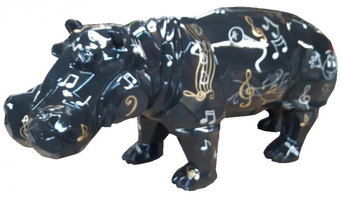Statue décorative, décoration de maison, sculpture statue hippopotame design abstrait 100 cm nouvelle