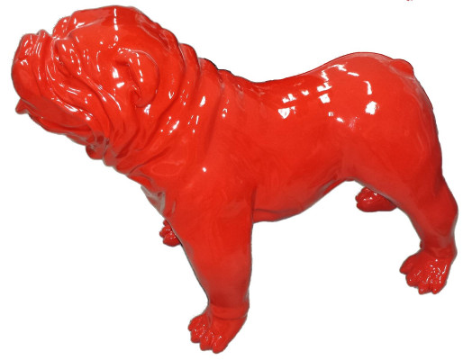 Conception chien statue décorative sculpture abstraite figures de décoration rouges statues animales
