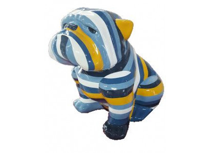 Statue de chien de décoration moderne, sculpture de jardin de figure de designer.