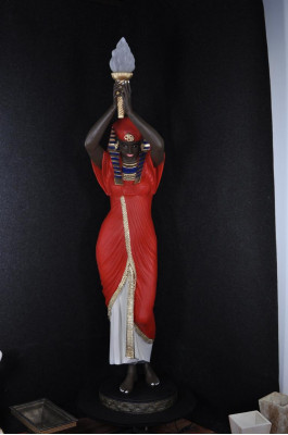 Lampe sur pied sculpture figurine lampes luminaire Égypte statue chiffres sculptures décoration