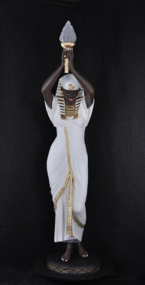 Lampe sur pied sculpture figurine lampes luminaire Égypte statue chiffres sculptures décoration