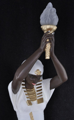 Lampe sur pied sculpture figurine lampes luminaire Égypte statue chiffres sculptures décoration