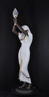 Lampe sur pied sculpture figurine lampes luminaire Égypte statue chiffres sculptures décoration