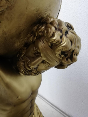 Style antique Classique Globe Atlas Mini Bar Bar Étagère à vin Statue Sculpture Décoration
