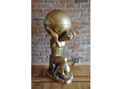 Style antique Classique Globe Atlas Mini Bar Bar Étagère à vin Statue Sculpture Décoration