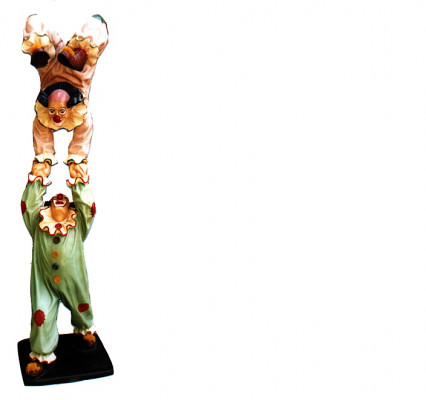 Conception de la figure du clown acrobate statue sculpture personnages sculptures décoration 5020