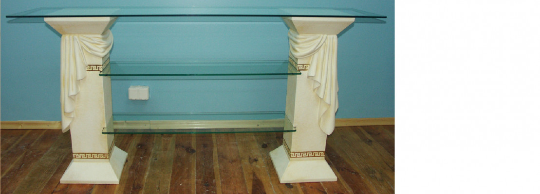 Vitrine Design Étagère Colonne en verre Armoire Vitrines Étagères Armoire Salon 1856