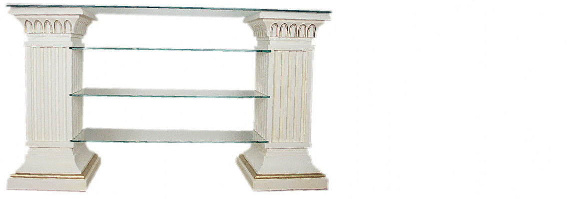 Vitrine de design Étagère Colonne en verre Vitrines Étagères TV Armoire Salon 1871 nouvel