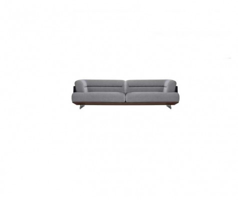 Ensemble de salon de luxe Canapé gris avec fauteuil 2x Tabouret Design moderne