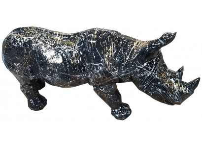 Statue décorative sculpture de rhinocéros abstraite designer loft sculptures de décoration de jardin