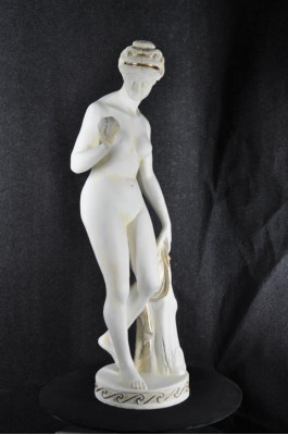 Statue en marbre antique, style Eva avec pomme, statue XXL, sculpture de figures de décoration PG010.