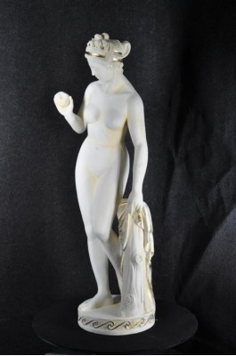 Statue en marbre antique, style Eva avec pomme, statue XXL, sculpture de figures de décoration PG010.