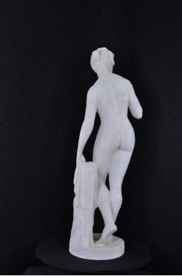 Statue en marbre ancienne de style Ève avec une pomme XXL Figure Statues Sculpture Décoration PG0346