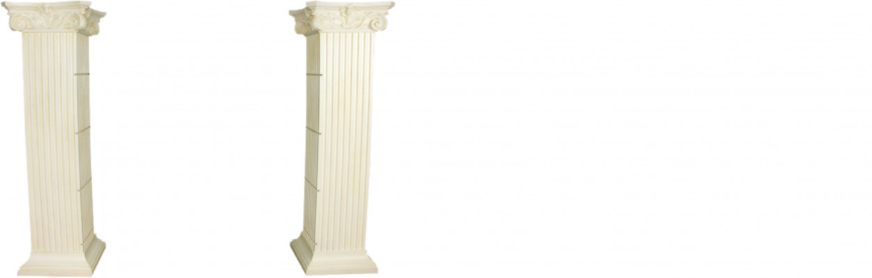 Étagère vitrine Vitrine en verre Colonnes romaines étagères vitrines XXL 210cm colonne Égypte nouvelle
