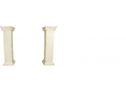 Étagère vitrine Vitrine en verre Colonnes romaines étagères vitrines XXL 210cm colonne Égypte nouvelle