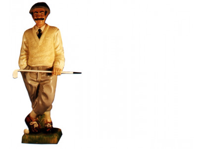 Conception statue de figure de joueur de golf sculpture figures sculptures décoration décoration 7610