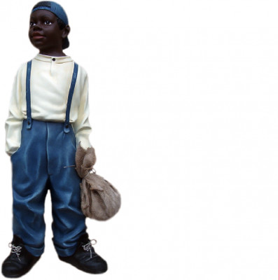 Garçon design avec sac II Figurine Statue Sculpture Figurines Sculptures Décoration 7089