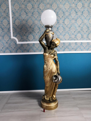 Lampe de plancher Lampe Luminaire Statue Figure Sculptures Sculpture Statues Stanlampe nouveau