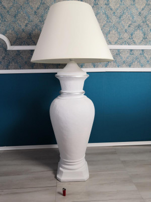 Lampe de sol design XXL Vase Stand Lamp Lamps Vitrine illuminée 132cm Étagère