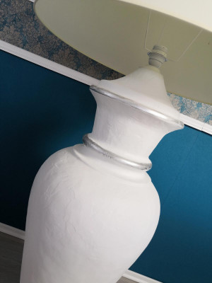 Lampe de sol design XXL Vase Stand Lamp Lamps Vitrine illuminée 132cm Étagère