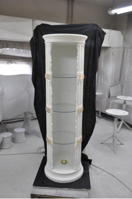 Vitrine bar étagère d'angle en verre amphore vase à gradins colonne armoire étagère vitrine étagères