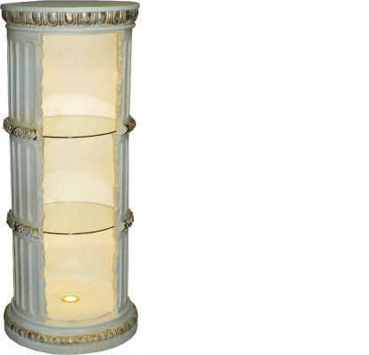 Vitrine Étagère à barre Amphore en verre Vase Bas Biseauté Colonne Armoire Vitrines Étagères 1858