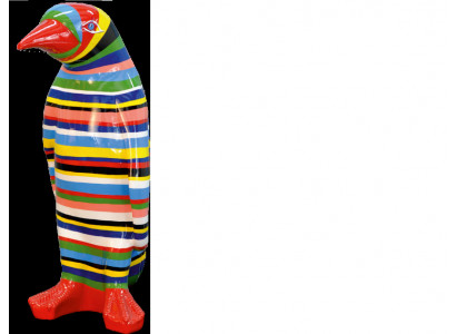 XXL Designer Figurine Sculpture Statue Manchot Peint à la Main