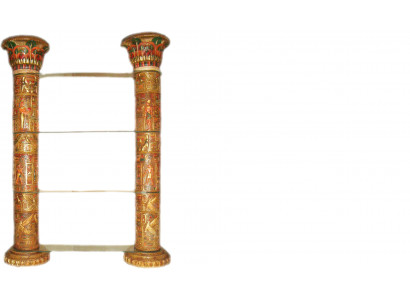 Étagère Vitrine Vitrine Égyptienne Étagères Vitrines XXL Colonnes 240cm Colonne Égypte Nouvelle