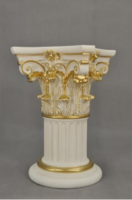 Colonne de Méduse colonnes romaines Sculpture en marbre Figurine Décoration Support 1021