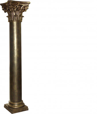 Colonnes de support de colonne dorée, style antique, artisanat, peintes à la main, ameublement d'hôtel