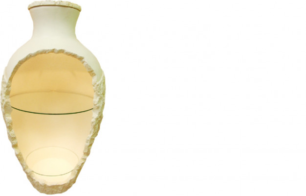 Vase de design Bar met en valeur avec vitrine lumineuse Vitrine avec inserts en verre Vitrine Vase Bar