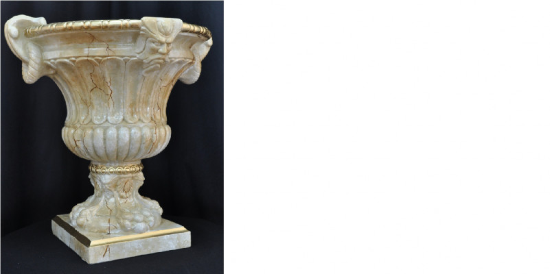 XXL Vase Décoration de table Vases décoratifs Style antique Sculpture Figure Calice Rome 69cm