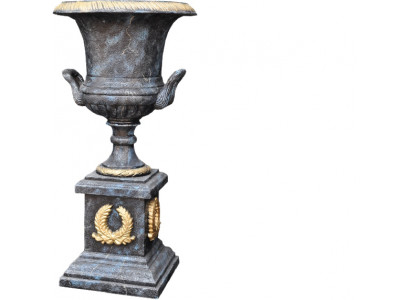 XXL Vase Décoration de Table Vases Décoratifs Style Antique Sculpture Figurine Calice Rome 0877
