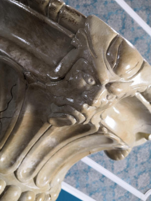 XXL Vase Décoration de Table Vases Décoratifs 69cm Style Antique Figurine en Sculpture Calice Rome