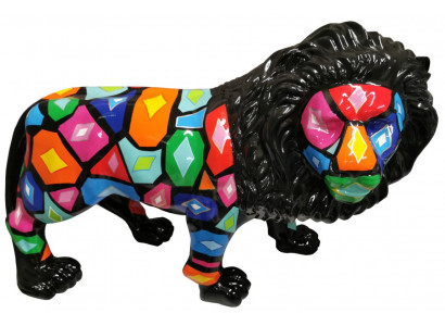 Sculptures Figure Colorée Abstraites Statues Peintes Jardin Lion Artisanat Nouveau