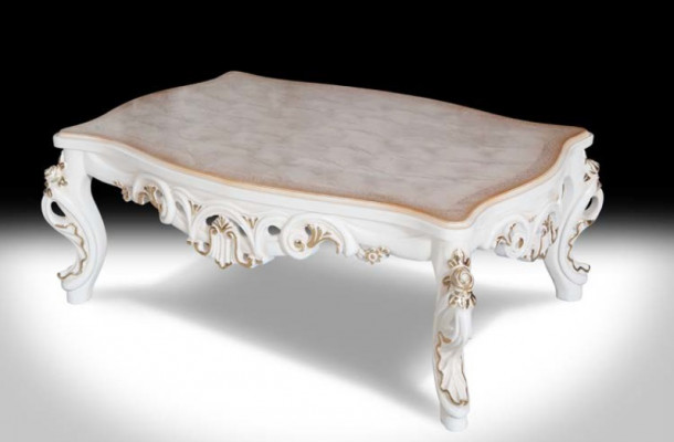 Canapé Chesterfield ensemble de rembourrage 3+1 places en textile blanc Table basse de trois places