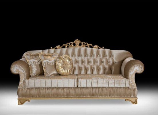 Conception Chesterfield 3+1 Place Table basse Canapé en textile Fauteuil Rembourrage Canapé Canapés