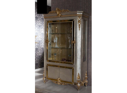 Les vitrines Armoire en verre Vitrine Salon Bois Buffet de style italien
