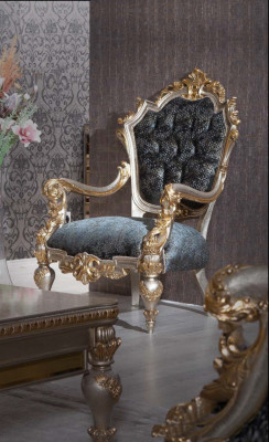 Fauteuil luxueux siège rembourré en textile 1 place, siège rembourré 1 place pour le salon