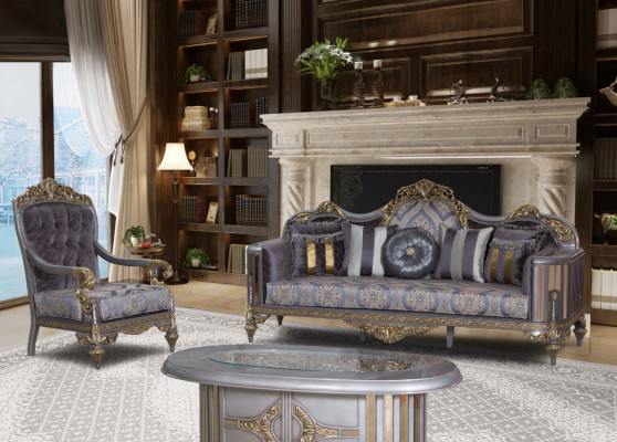 Fauteuil r classique élégant avec motifs décoratifs dans un design Chesterfield