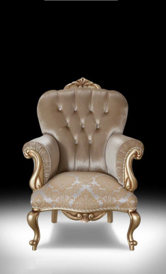 Fauteuil Classic r avec décor beige et design Chesterfield pour le salon