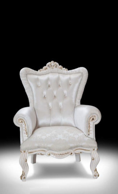 Fauteuil Blanc Salon Design Textile Chesterfield Style Italien