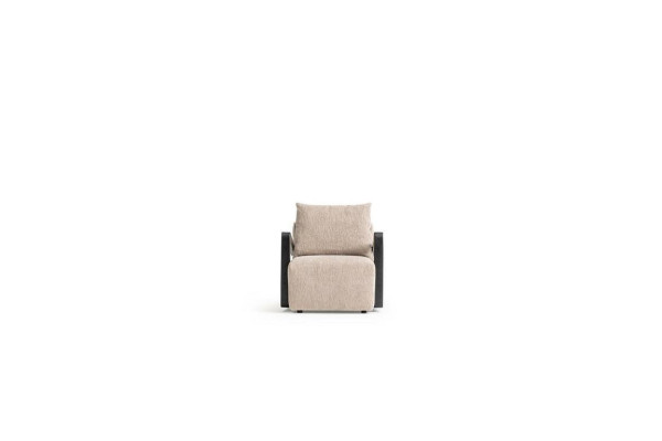 Ensemble de canapé moderne Canapé en forme de L avec fauteuil Canapé d'angle gris en textile